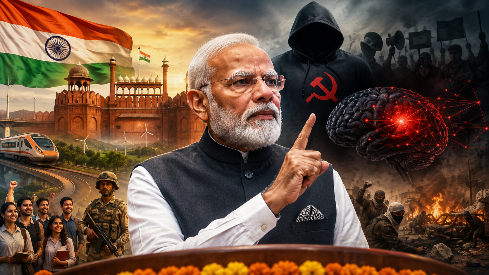 दिमागी नक्सली शब्द पर हंगामा