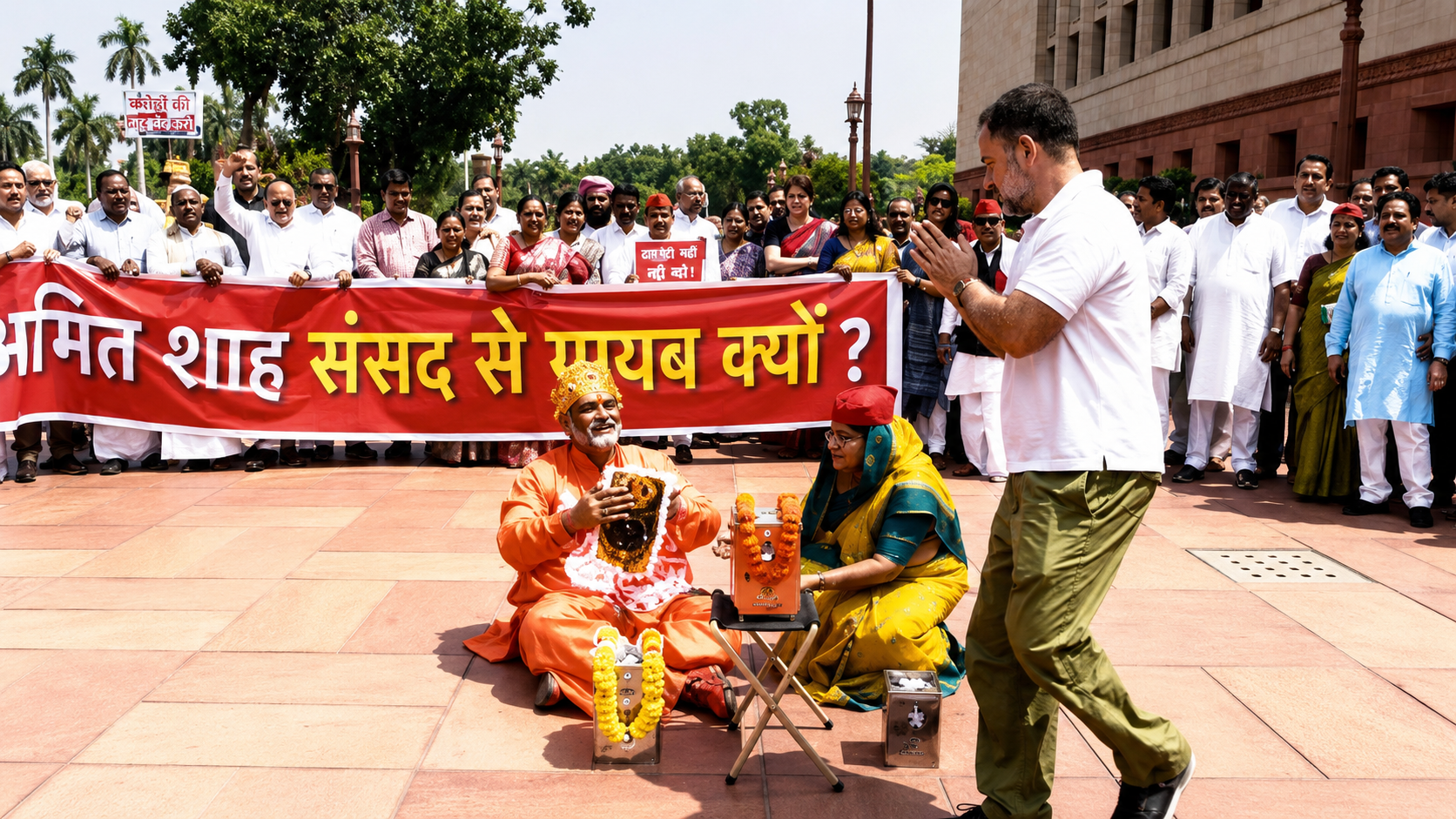 भगवा का स्वांग और संसद की मर्यादा