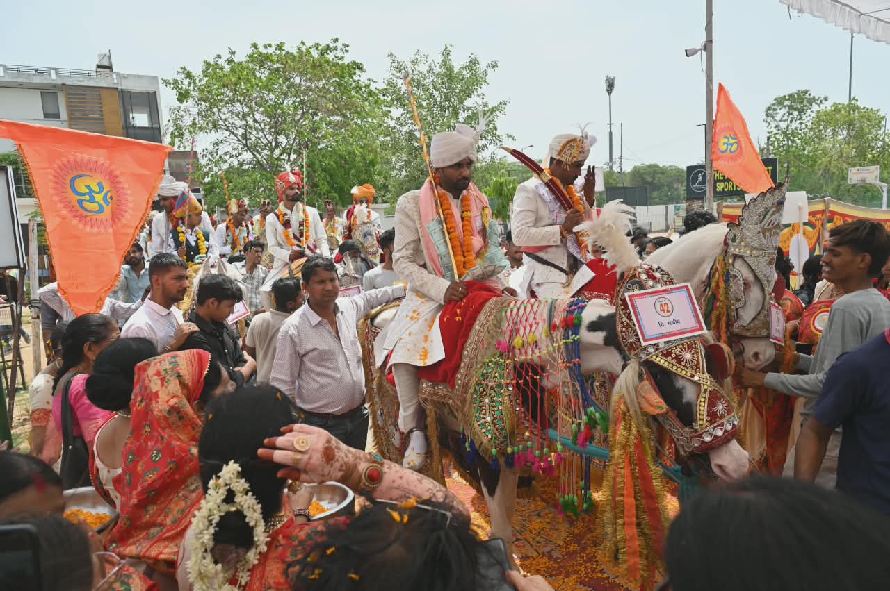 सेवा भारती समिति का 15वां सर्वजातीय सामूहिक विवाह सम्मेलन संपन्न, 47 जोड़े परिणय सूत्र में बंधे।