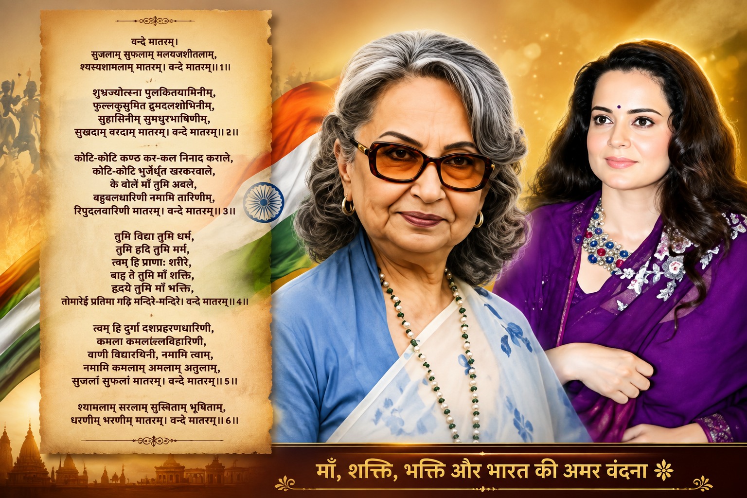 कंगना का ये जवाब हर उस मुसलमान एवं अन्‍य व्‍यक्‍ति के लिए है जो “वन्दे मातरम्” का विरोध करता है